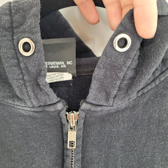 Harley davidson womens large faded black embellished back full zip hoodie - Picture 5 of 14